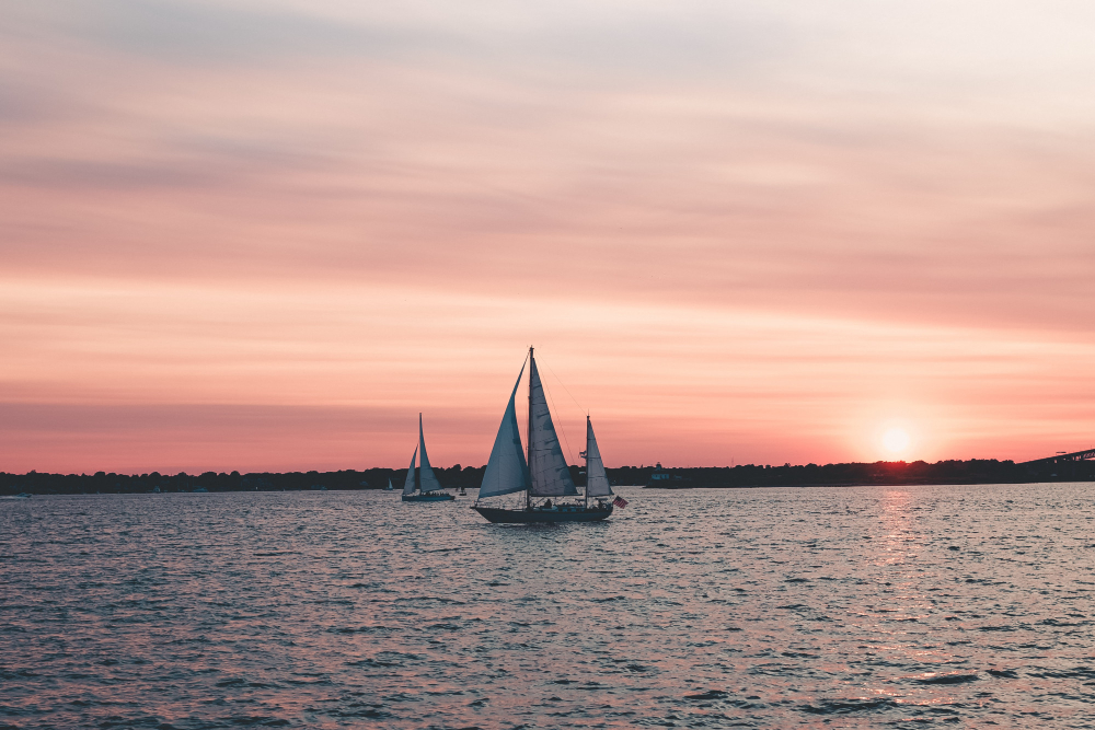 Atardecer en el mar